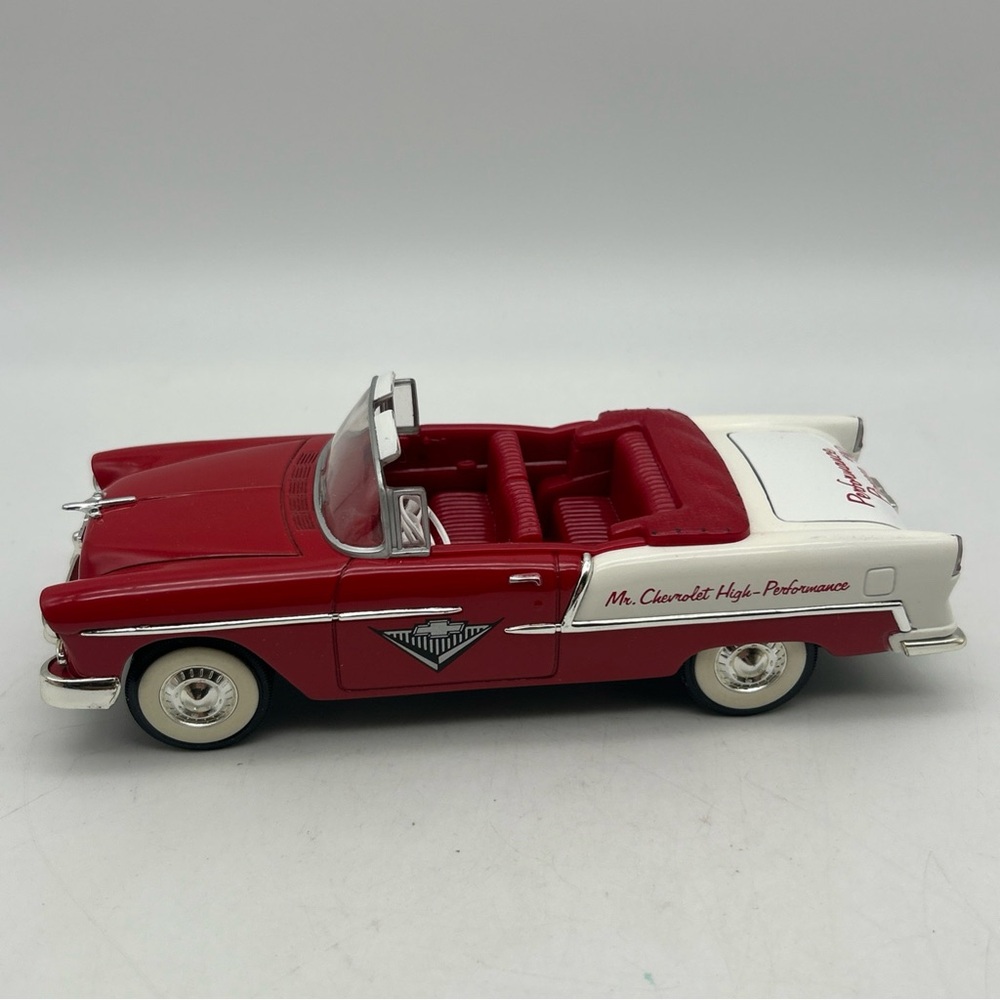 Vtg Liberty Classic 1955 Chevy Convertible Zora Arkus Duntov 1/25 Car Bank Red - Picture 3 of 16